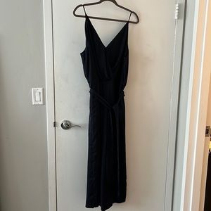 H&M Wide leg blue satin jumpsuit. NWT. Size 16